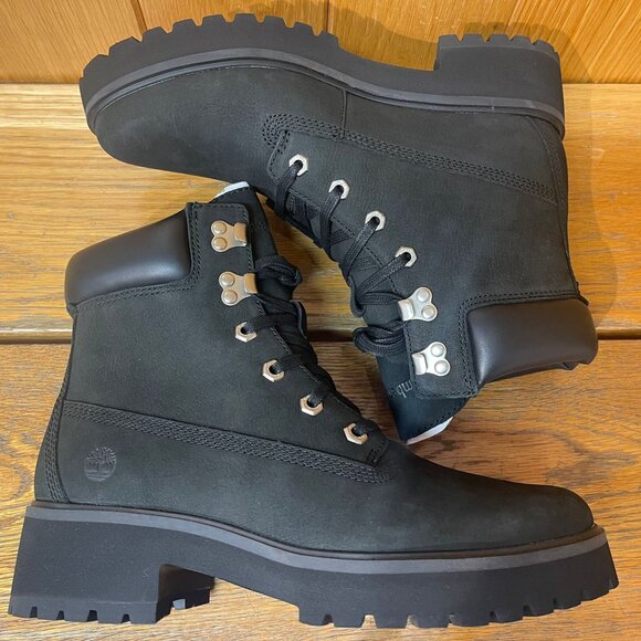 TIMBERLAND WOMEN'S CARNAB COOL 6 '' INCH BOOT BLACK NUBUCK A5NYY SIZE 9 & 10 - Picture 5 of 10